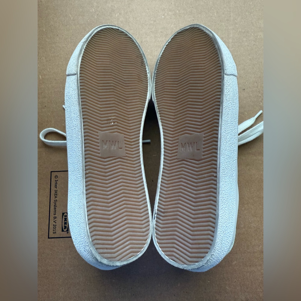 Madewell white leather low top sneakers - Picture 6 of 7